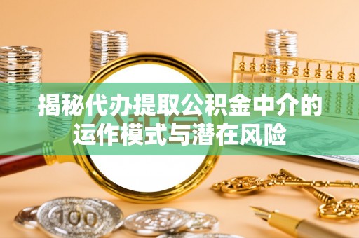 嘉黎揭秘代办提取公积金中介的运作模式与潜在风险