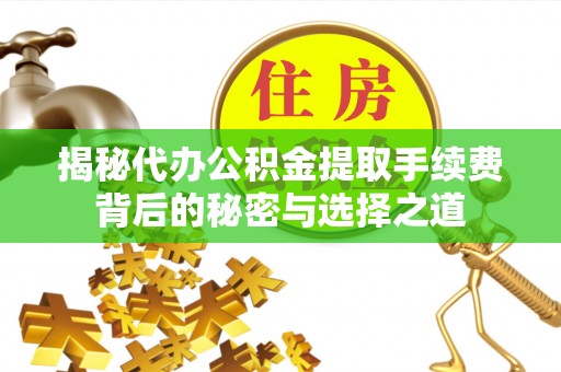 嘉黎揭秘代办公积金提取手续费背后的秘密与选择之道