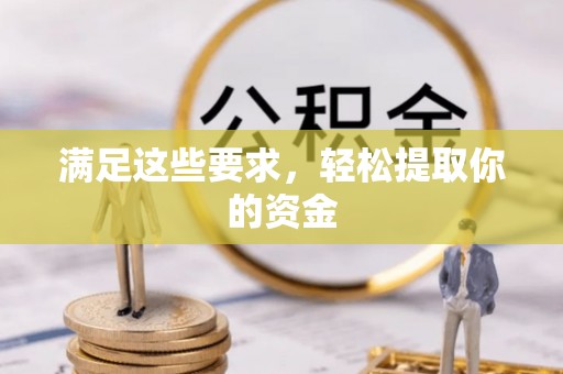 嘉黎满足这些要求，轻松提取你的资金