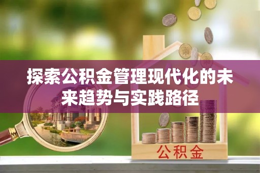 嘉黎探索公积金管理现代化的未来趋势与实践路径