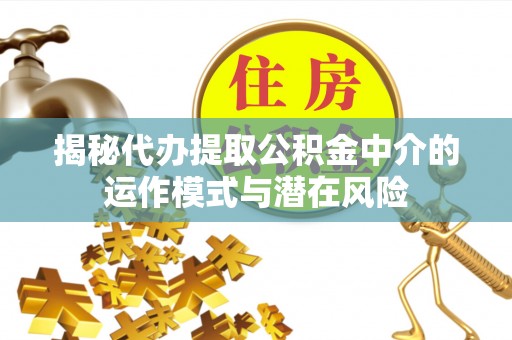 嘉黎揭秘代办提取公积金中介的运作模式与潜在风险