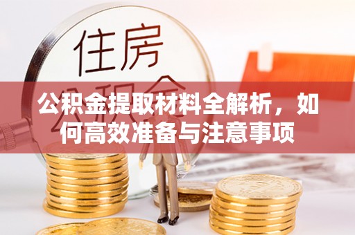 嘉黎公积金提取材料全解析，如何高效准备与注意事项