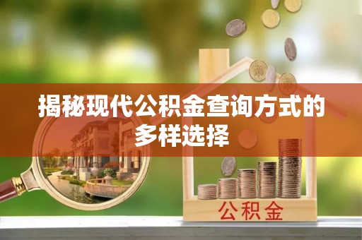 嘉黎揭秘现代公积金查询方式的多样选择