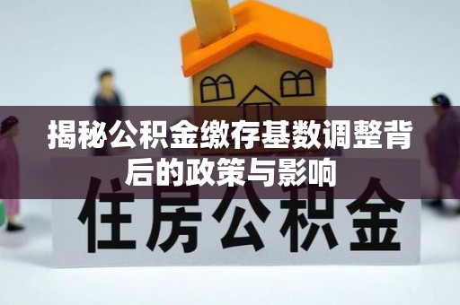 嘉黎揭秘公积金缴存基数调整背后的政策与影响