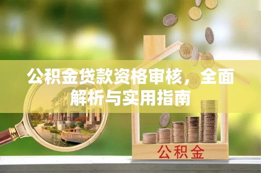 嘉黎公积金贷款资格审核，全面解析与实用指南