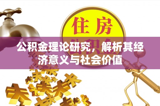 嘉黎公积金理论研究，解析其经济意义与社会价值
