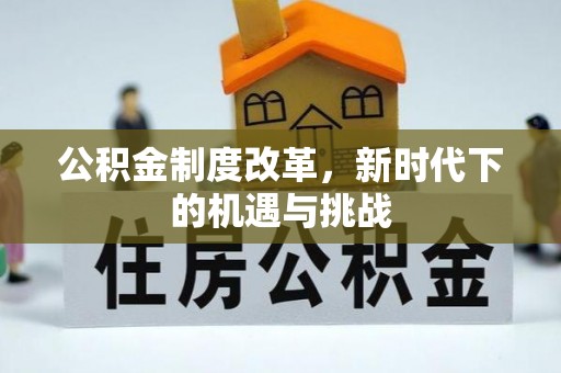 嘉黎公积金制度改革，新时代下的机遇与挑战