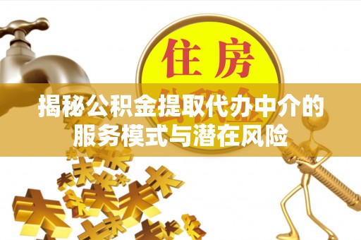 嘉黎揭秘公积金提取代办中介的服务模式与潜在风险